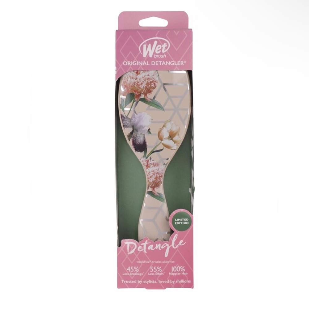 BNIB Wet Brush Original Detangler - Limited Edition Pink Floral Design